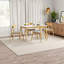 Ensemble de salle à manger 5 pièces en bois d'hévéa avec table en faux bois et 4 chaises ergonomiques-2059694236