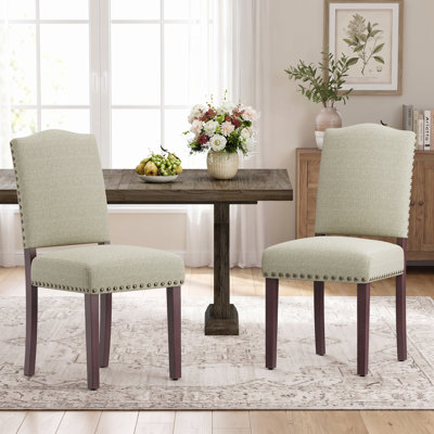 Upholstered Parsons Dining Chairs, Linen Side Chair