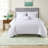 Luxury Full/queen Cotton Sateen Bedding Sets With Embroidered Design