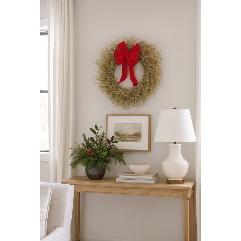 Handcrafted Dried Mixed Assortment Wreath, 22" H x 22" W x 4" D