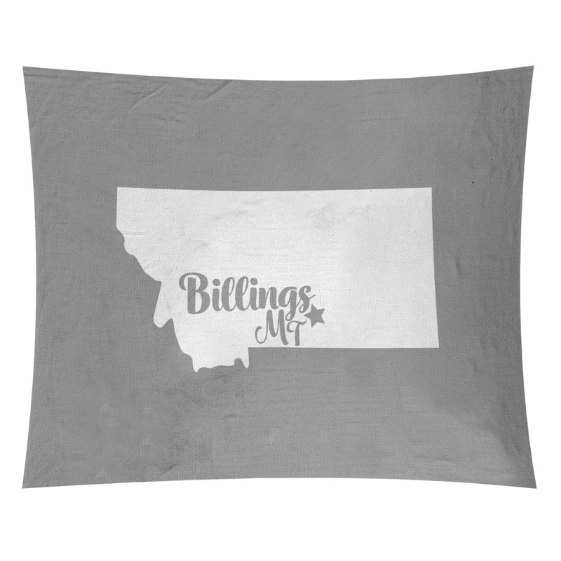 Tapisserie Billings Montana, H 88 po x l 104 po, Gris