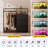 Dresser With Led Lighting & Charging Station + Clothes Rack Combo, 3-Drawer Closet Organizer With Hanging Rod & Side Hooks – Perfect For Bedroom, Entryway, Apartment, Or Small Space Storage-307024809
