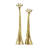 Aluminum Metal Giraffe Decorative Gold Sculpture Set