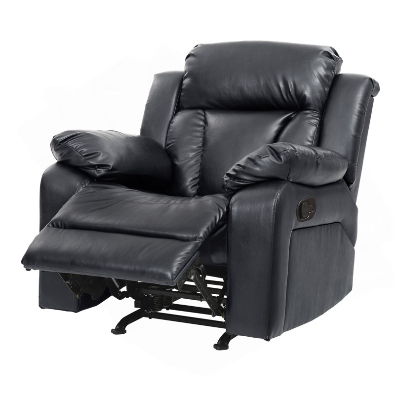 Élégant fauteuil inclinable rembourré noir