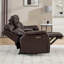 Canapé inclinable électrique moderne de 192 cm de large avec bande lumineuse DEL et console centrale-1772845480