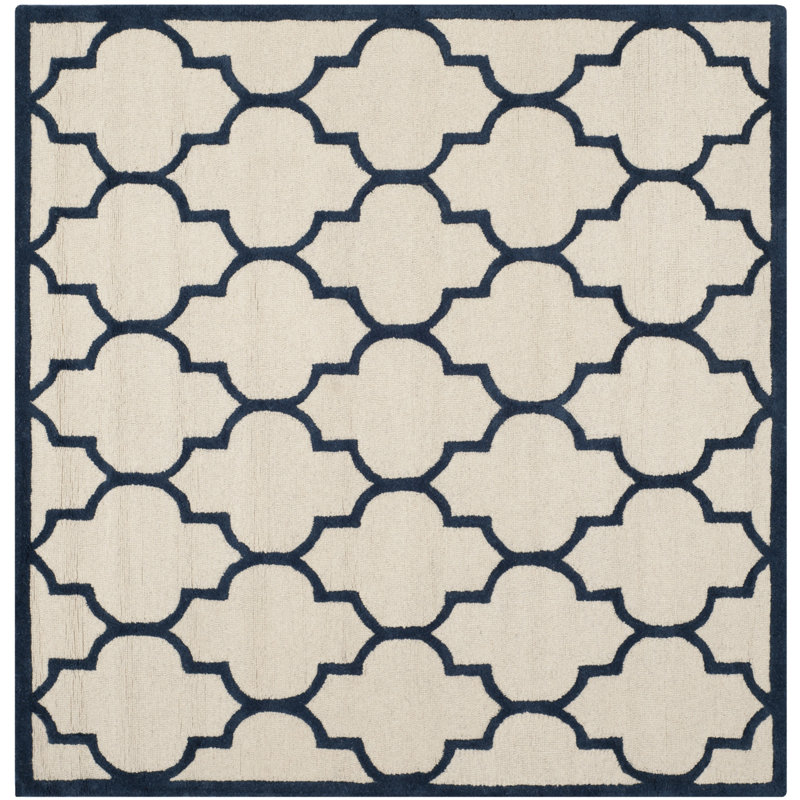 Tapis en laine touffeté à la main Cannen, Carré 6 pi