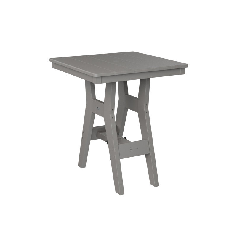 Table de bar carrée 28 po Berlin, Gris clair