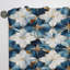 Retro Revival Marble Motif I - Rideau de marbre abstrait - Rideau de marbre obscurcissant - 1 panneaux-107610925