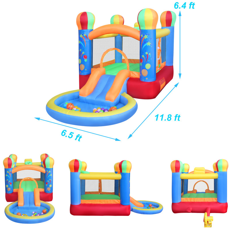 Jeu gonflable 6,5 pi x 11,8 pi avec glissade et souffleur d'air