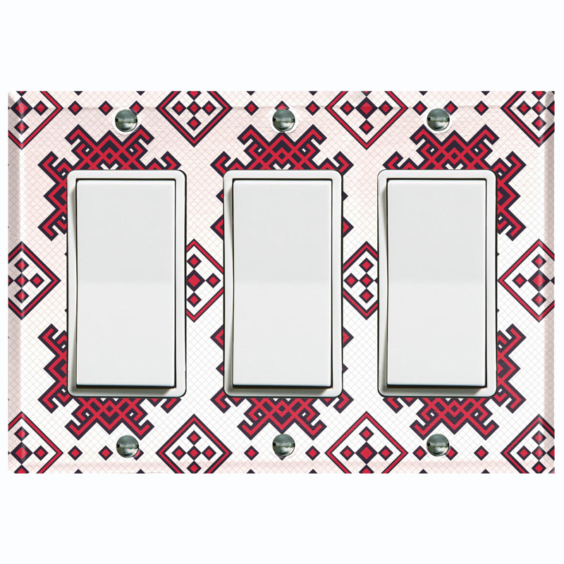 Patterned 3 - Gang Standard Wall Plate