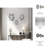 Nikolas Metal Decorative Round Abstract Wall Mirror for Home Decor – Large Framed Mirrors for Bathroom, Vanity Table, or Wall Decor – Set of 3, 24", 20", 16"-1501503529