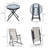 Outsunny 3 Piece Outdoor Rocking Chair Set, Patio Folding Lawn Rocker Set With Glass Coffee Table, Headrests For Yard, Patio, Deck, Backyard-342430139