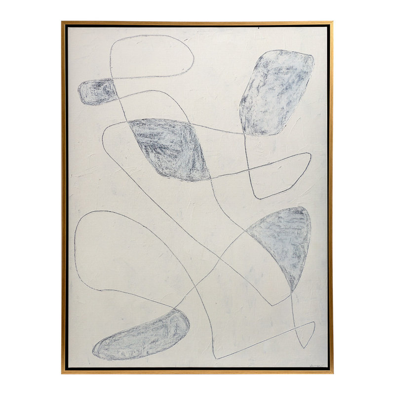 Scratch Loops Framed Art-Indigo