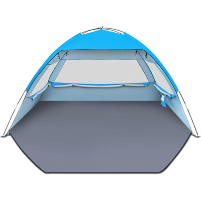 Tent Sun Shelter For 3/4/6/8/10 Person With UPF 50+ UV Protection& Easy Setup Shade Canopy Portable Beach Shade Tent Cabana
