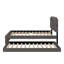 Queen Upholstered Platform Bed With Twin Size Trundle And USB Ports On Each Side