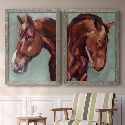 " Paint By Number Horse I " 2 - Pieces Painting Print
