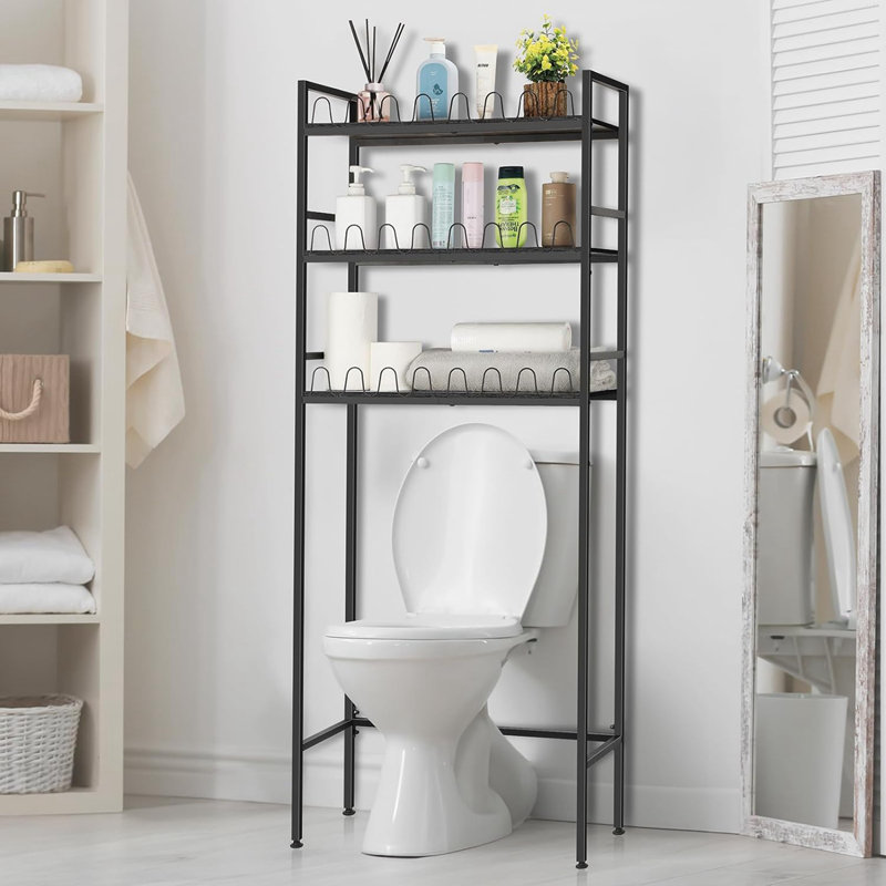 Tasharn Bathroom Shelves, Matte Black