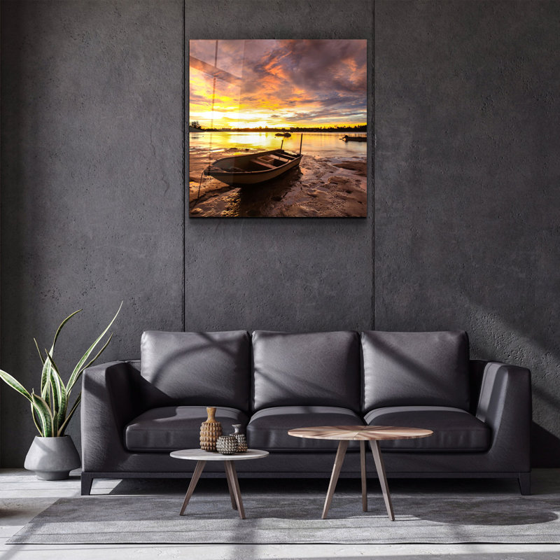 Stunning Decorative Tempered Glass Painting, 31.5 x 31.5 inches | 100% Tempered Glass, Thickness: 0.16 inches | UV Printed for Vibrant Colours & Durability | Perfect Wall Art for Living Room, Bedroom, or Office Decor, Elegant & Modern Design