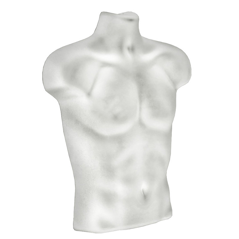 Buste mâle blanc en plastique blanc, paquet de 20