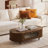 47'' Mid-Century Modern Fluted Coffee Table With Drawer