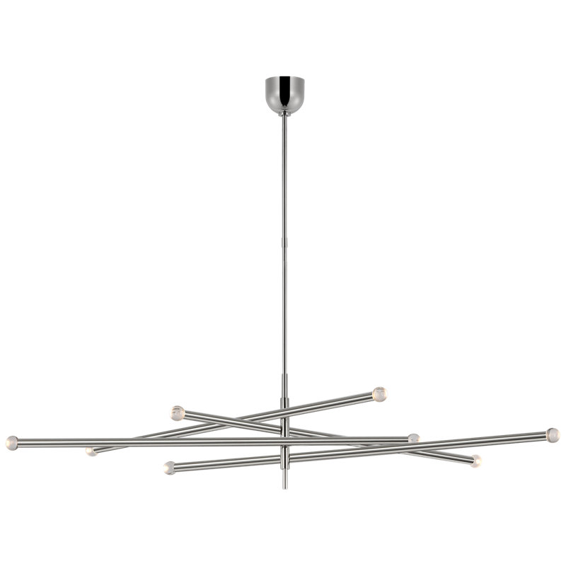 Rousseau 8 - Light LED Chandelier, Polished Nickel