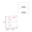 Armoire de rangement de salle de bain noire - 2 tablettes, miroir, fixation murale, moderne, panneau de particules, fixation 18,6 x 5,7 20,5 pouces, look moderne,-1712989299
