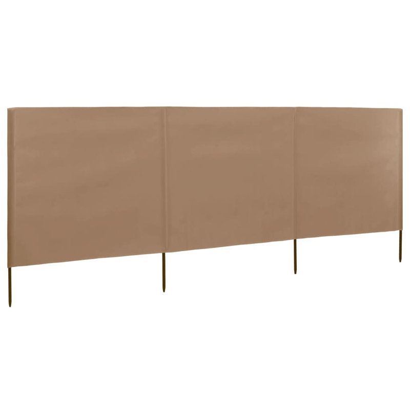 Kendry Solid Wood Folding Room Divider, 62.99cm H x 157.48cm W x 3cm D, Taupe, 3