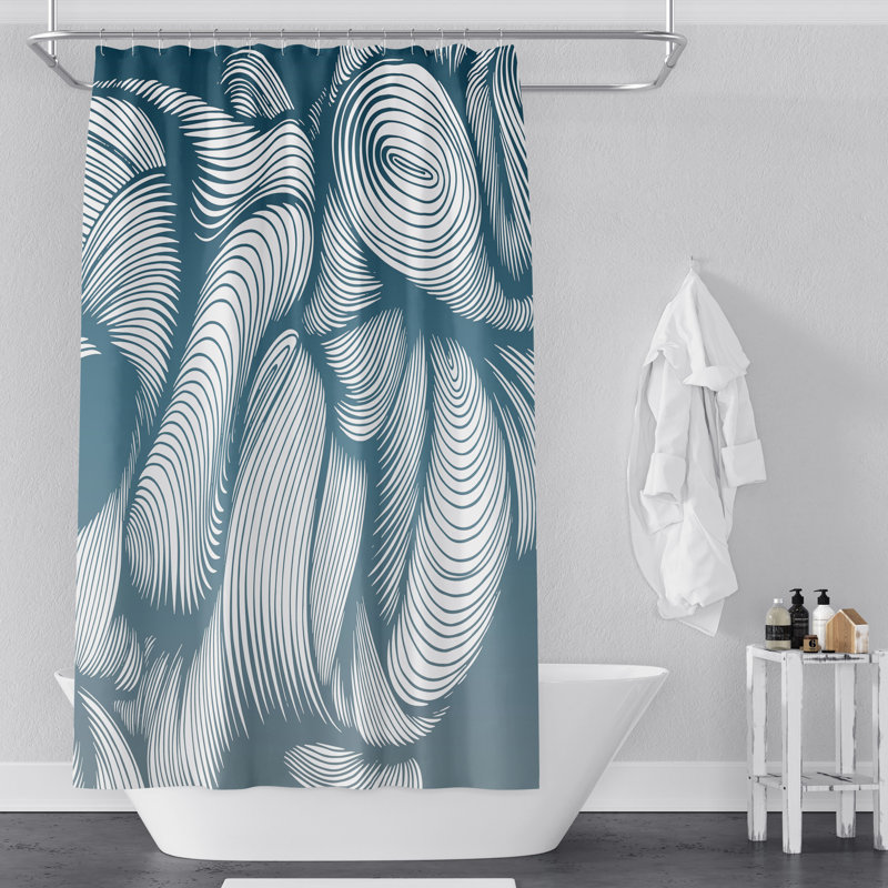 Solanki Abstract Shower Curtain, 93" H x 70" W