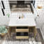 Ensemble de meuble-lavabo simple 48 po avec plateau en résine Temekia-566258174