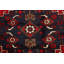 Tapis rouge / ivoire en laine noué à la main de conception unique 3 pi x 4 pi 11 po Anayah