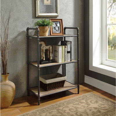 3 Tier Bookshelf with Metal Steel Tube