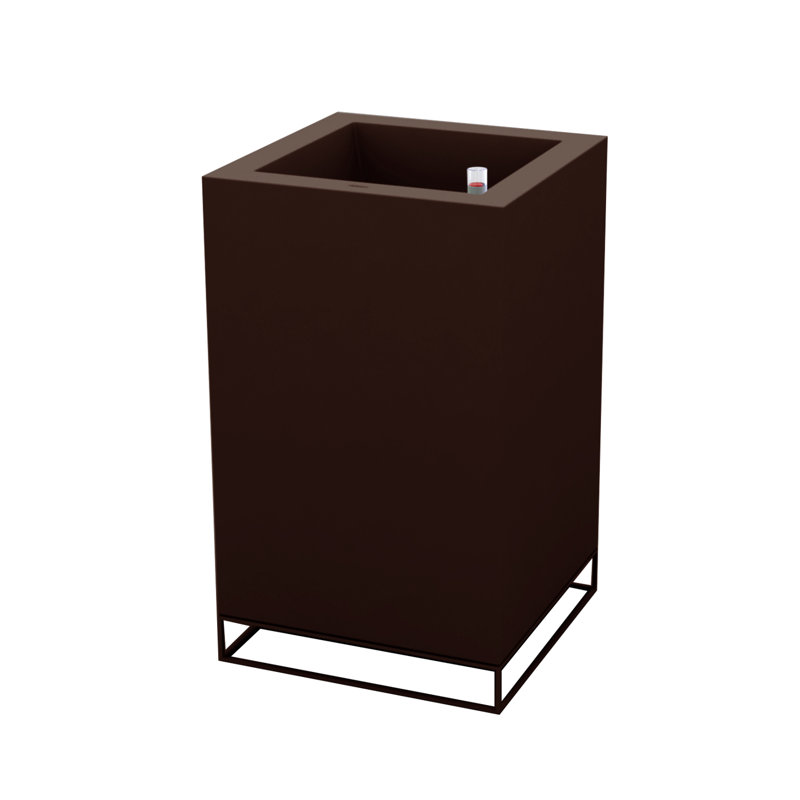 Vela Resin Pot Planter, 39.25" H x 23.5" W x 23.5" D, Bronze