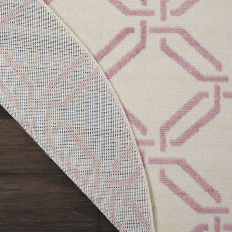 Garnier Geometric Indoor Rug, Round 5'3"
