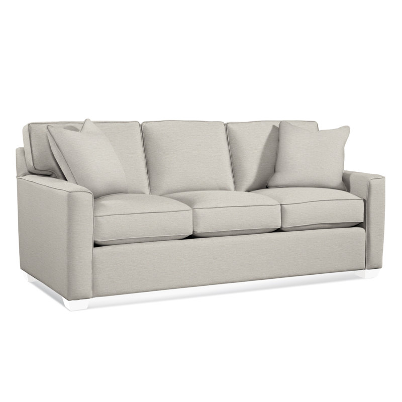 Easton Sofa, Gel Memory Foam Mattress, White Performance Fabric, Frost White