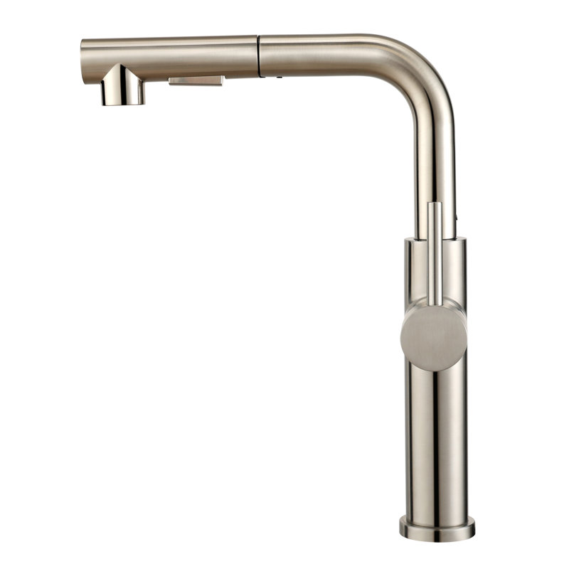 Anna High Arc One-Handle Pull-Down Classic Kitchen Faucet, Supply Line Included, Brushed Nickel, Brushed Nickel