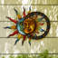 Épaisseur de 33,5 po de la décoration murale L 33,5 po en métal Sun and Moon