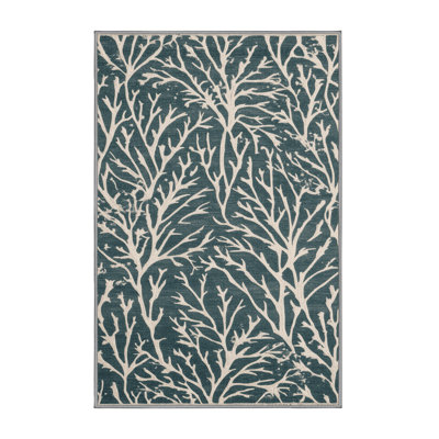 Machine Washable Nature Green Area Rug