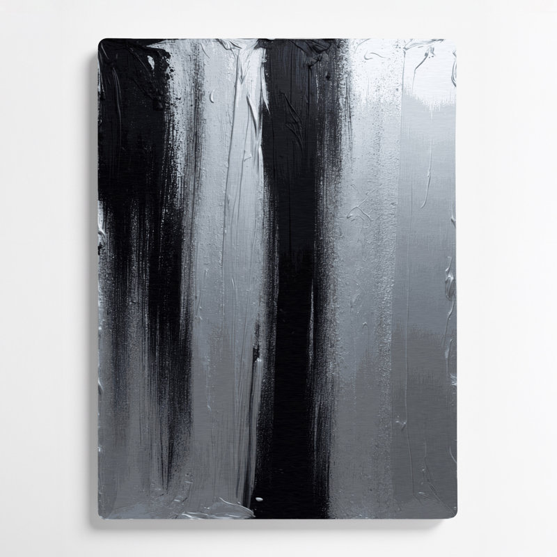 Art mural abstrait en métal gris 96