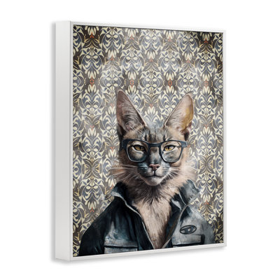  «Wild Cat on Damask», estampe numérique par Svetlana Aleynikova