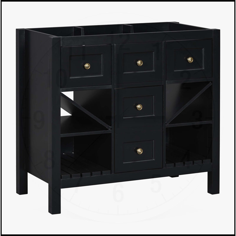 Meuble-lavabo 36 po sans lavabo, Noir