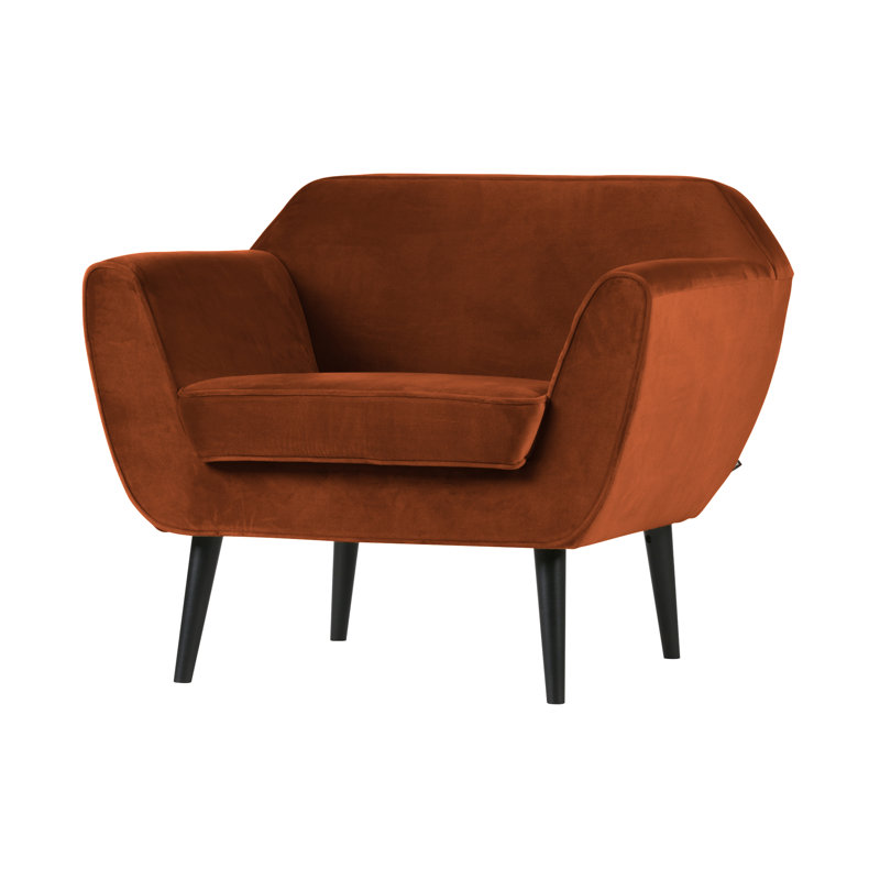 Velvet Armchair, Rust