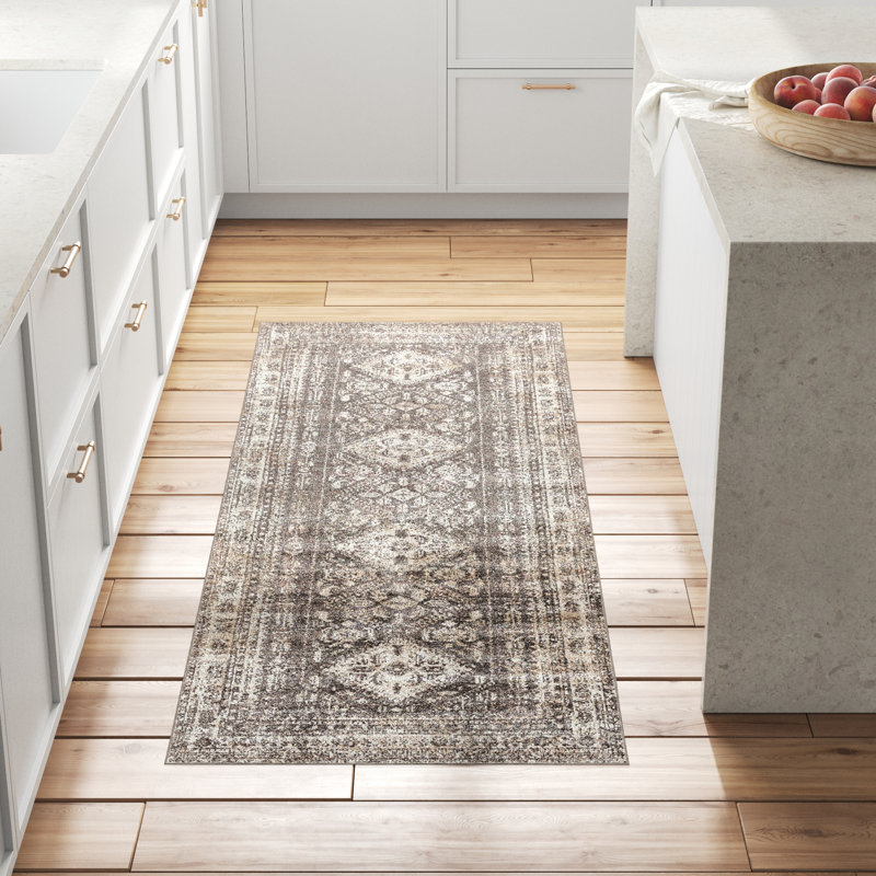 Dickison Washable Oriental Indoor Rug, Runner 2'7" x 7'3"