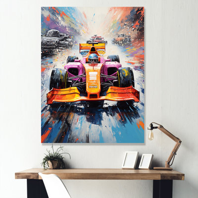Formula Race On Colorful Fauvist Speed Track II