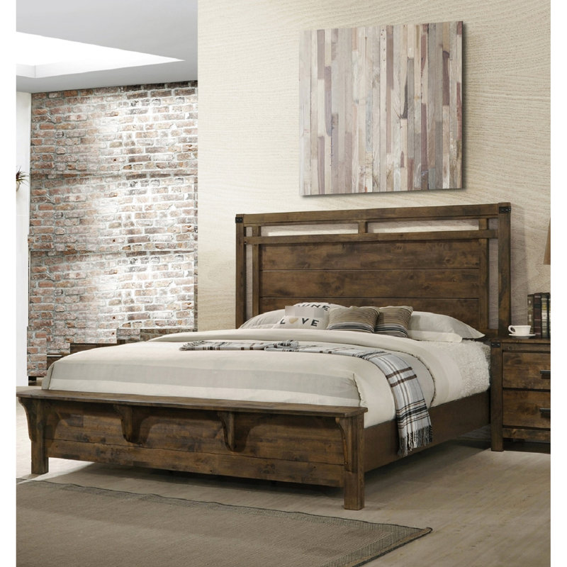 Meuble de lit en bois massif en bois massif 1pc
