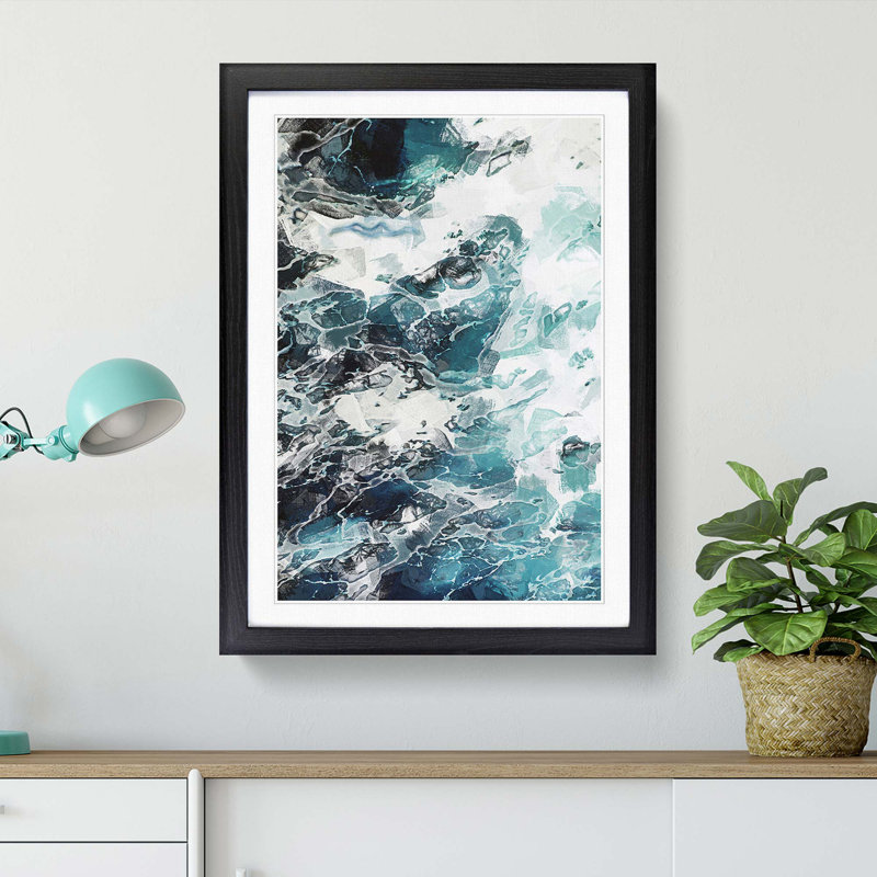 Tempest in Abstract - Framed Print, 36cm H x 27cm W x 2cm D, Black Framed