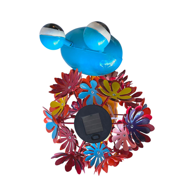 Statue d'escargot solaire avec corps de fleur
