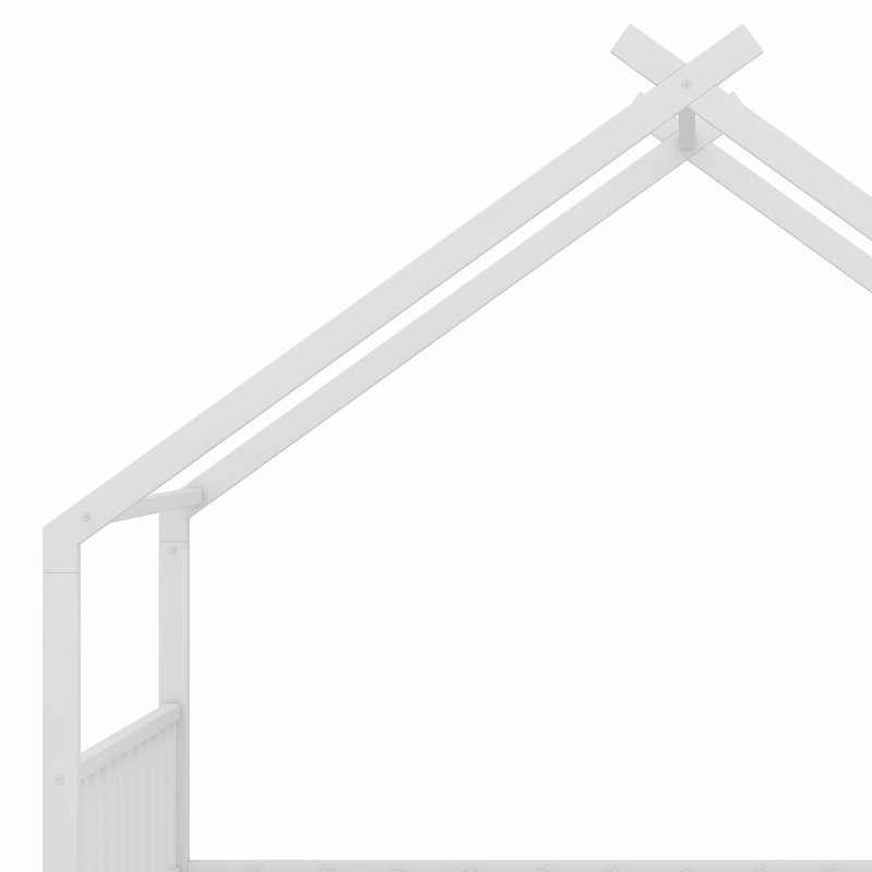 Metal House Bed, Twin, White