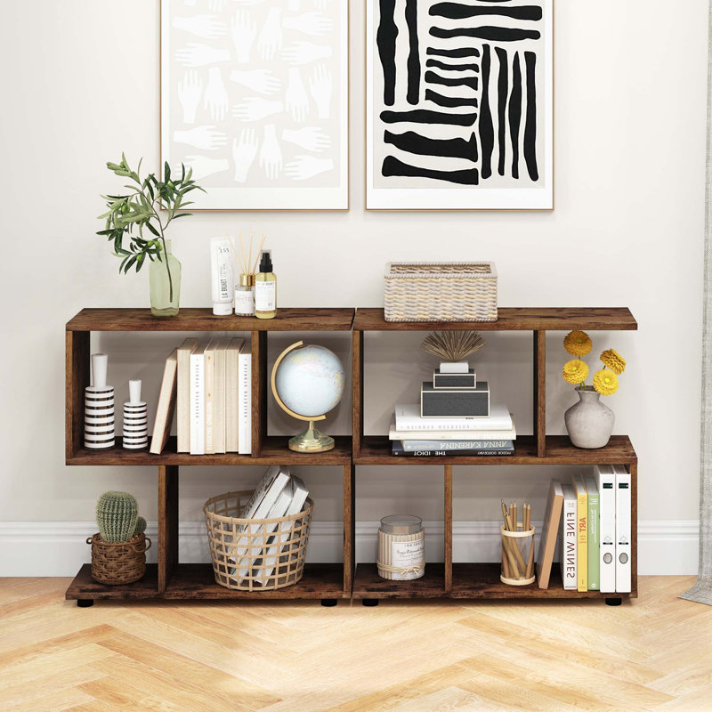 Geometric Bookcase, Brown