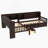 L-Shaped Platform Bed Twin Size With Trundle, Solid Wood Platform Bed With Storage Drawers And Shelves, No Spring Box Needed,Espresso-115815832