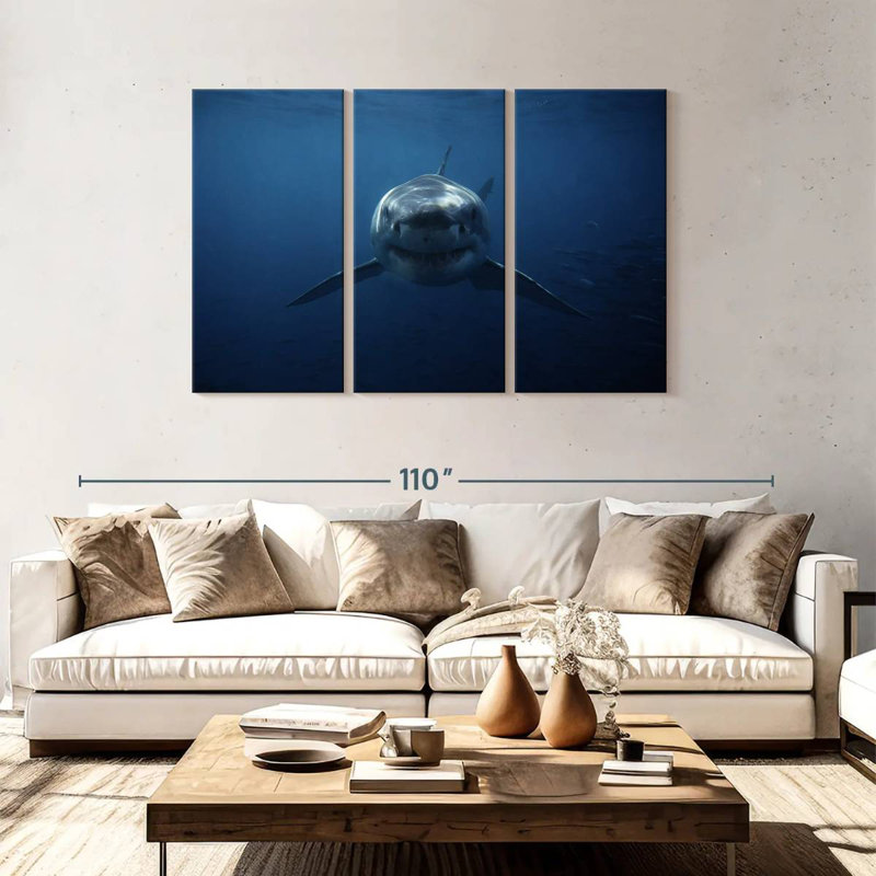 Brampt Shark Stalking, 48" H x 74" W